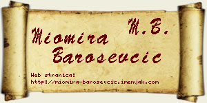 Miomira Baroševčić vizit kartica